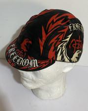 Vintage Pace Sportswear Cotton Cycling Hat Men 80s All Over Print Freedom Eagle picture