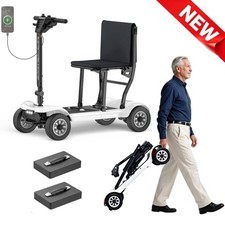 35LBS Folding Electric Mobility Scooter Wheelchair 270W Lightweight Travel 300LB picture