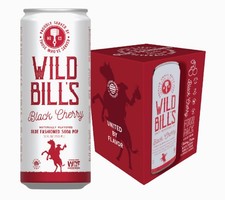 Wild Bill's Soda Pop Black Cherry 4 PACK - 12oz -  picture