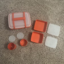 Vintage Tupperware Pak N Carry 5 Piece Matching Set Lunchbox Never Used picture