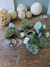 Vintage Pier 1 Eucalyptus Napkin Rings Set of 4 NOS Farmhouse Boho Table Decor picture