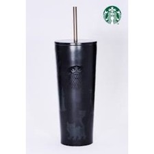 Starbucks Black Cat Glow In The Dark Halloween 2026 SS 23oz Tumbler w SS Straw picture