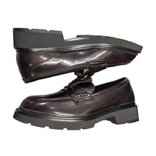 Clarks Collection Lauryl Tassel Loafers Womens US 8.5M Burgundy Moc Toe Slip On picture
