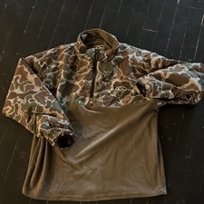 Drake Waterfowl Systems Men's L Camo 1/4 Zip Polyester Pullover Jacket picture