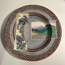 Antique 1880s WH Grindley MEKADO Aesthetic Movement Plate Peacock Japanesque picture