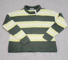Madewell Womens Striped Green Yellow Fulton Pullover Sweater Size Small NWT picture
