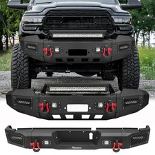 AAIWA Fits 2019-2024 Dodge Ram 2500 3500 Front Rear Bumper w/Winch Plate Lights picture
