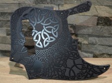 Custom Engraved Celtic Knot Acrylic Jazz Bass Pickguard —  10‑Hole, Standard picture