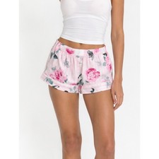 Victoria’s Secret Pink Floral Satin Pajama Shorts Size Small picture