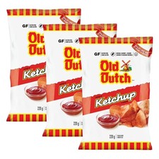Old Dutch Potato Chips, Ketchup, Large Family size 220g Pack 3 -  picture