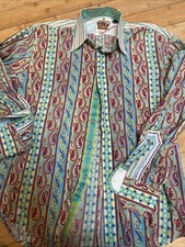 Robert Graham Men's Long Sleeve Shirt, Gorgeous Colors Excellent Condition, Xl picture