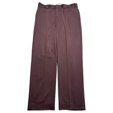 Vintage 70s Dickies 874 Work Pants Brown Talon Zip 38x32 EXC picture