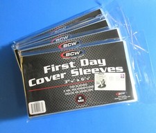 500 BCW #6 3/4 U.S. FIRST DAY COVER SOFT POLY SLEEVES, 3-15/16
