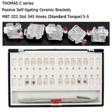 Dental Self Ligating Brackets Braces Orthodontic Metal Ceramic MBT 022 345 Hook picture