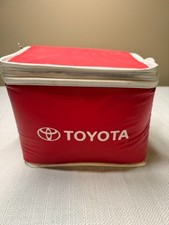 Vintage Toyota Red Vinyl Cooler Bag Promo Made in USA Lunch Cooler picture