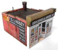 Downtown Deco O Scale Lindsey's Grocery Craftsman Building Kit + $25 Detail Set picture