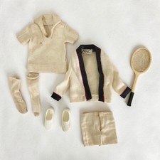 Vintage 1961 Ken Doll #790 Time for Tennis Outfit Near Complete Mattel picture