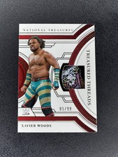 2024 Panini National Treasures WWE Xavier Woods #/99 Treasured Threads Relic SP picture