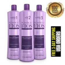 Cadiveu Plastica dos Fios Straightener Brazilian Keratin Hair Treatment 3x 1L picture