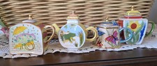 Lot of 4 Vintage Vivian Chan Miniature Teapots picture