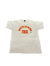 Vintage 80s Durham Fair agricultural events gray Tshirt Sz L picture