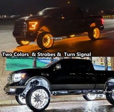JHB 17.5''QUAD ROW AMBER WHITE Switchback LED Turn Signals Wheel Rim Ring Lights picture