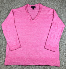 J Crew Womens V-Neck Sweater Pink Size Small Merino Wool Blend Lightweight picture