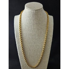 Vintage Monet Twisted Gold Tone Rope Necklace picture