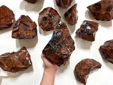 JUMBO Mahogany Obsidian Stones Big Chunk Rock Raw Piece Crystal Healing Décor picture