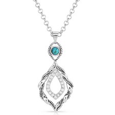 Montana Silversmiths Twisted in Time Crystal Turquoise Necklace picture