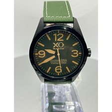 XO Retro Military DNA P-51 Mustang, green dial/band, black stainless steel case. picture