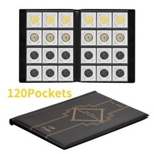 120 Pockets Coin Flip Holder Albums 2.2X2.2 In Coin Storage Books for Coin Card picture