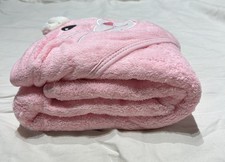 Adorable Pink Bunny Hooded Baby Towel-Soft Microfiber-New & Soft-3ftx3ft picture