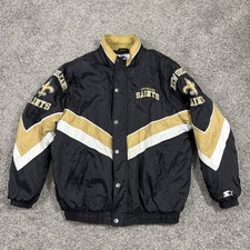 90s Vintage Starter G-III New Orleans Saints NFL Zip Button Snap Jacket XL picture