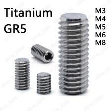 Titanium GR5 Hex Socket Set Screws Flat Point Grub Screws DIN913 M3 M4 M5 M6 M8 picture