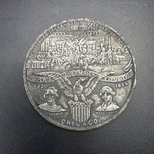 Antique 1892-1893 World's Columbian Exposition Chicago Illinois 2 1/4 inch Medal picture
