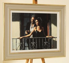 FABIAN PEREZ Framed Limited Edition Print Fabian & Lucy at the Balcony 2 + COA picture