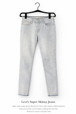 Levi’s 710 Super Skinny jeans in a light wash picture