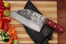 Official Original Serbian Kitchen Hand Forged Chef Knife, Leather With Sheath picture