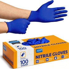 Cobalt Blue Nitrile Disposable Gloves 4.5 Nitrile Safety Medical Exam Cooking picture