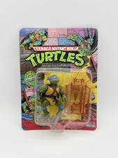 Vintage 1988 TMNT Leonardo Action Figure MOC 10 Back Sealed Playmates Stock... picture