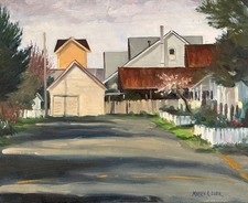 Vintage Mendocino Street Scene oil painting by Marilyn R. Eger 16