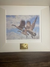 1987 CANADA Duck Stamp Print George McLean MEDALLION Ed. w/artist signed stamp picture
