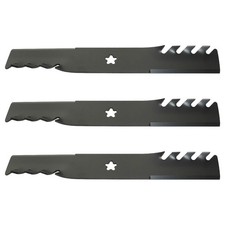 Qty 3: Toothed Mulching Blade  Fits Husqvarna Replaces 532187254 picture