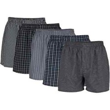 Gildan Adult Men's Woven Men's 2 or 5 Pair Woven Boxers Wicking Cool 4.5