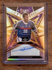 Zinedine Zidane 2025 Panini Select Purple Prizm Auto Card ST-ZZ picture