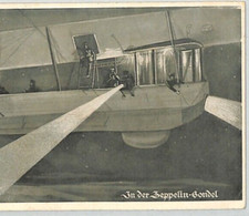 GERMANY ZEPPELIN WW1 Postcard *GONDOLA* Celle 1915 Used Military AIR RAID XZ14 picture