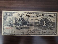 🇬🇹 Guatemala 1 Peso 1898 P-S111a P-S111 