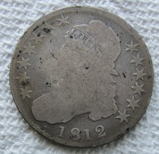 1812 Capped Bust Silver Half Dollar Early Rare Key Date Type Coin  Scratched picture
