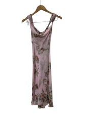 Vintage Y2K Diane Von Furstenberg Silk Bias Dress Lavender Floral 2 picture